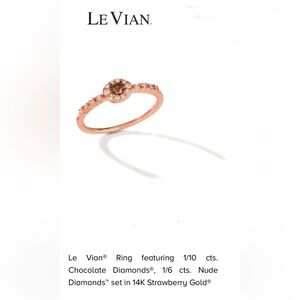 14 k strawberry gold, chocolate, diamonds, size 7 1/2 brand new